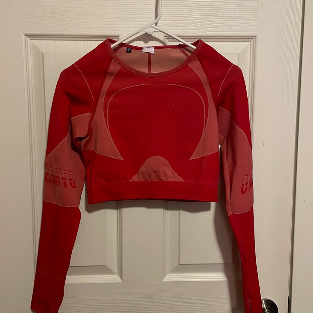 Retro gymshark red crop top
